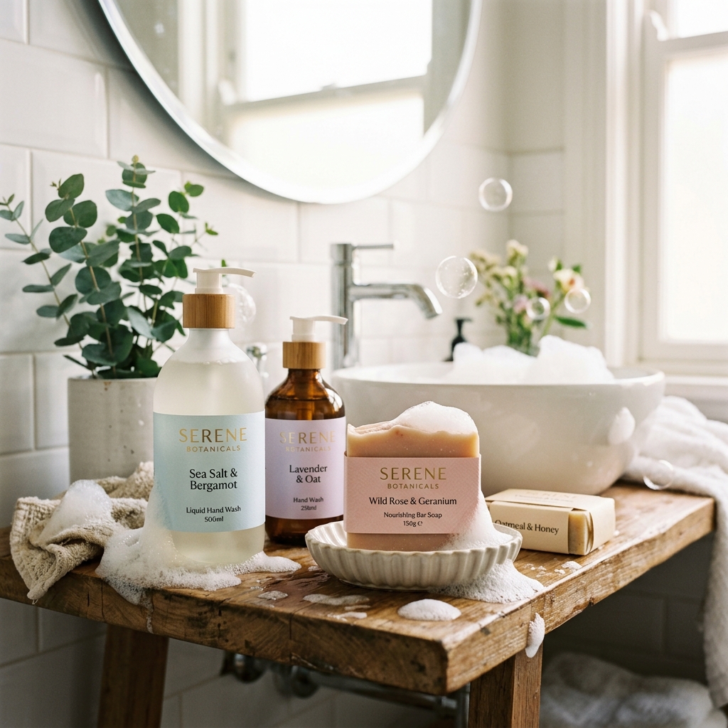 Hand wash and bar soap products using Janjad fragrance oils